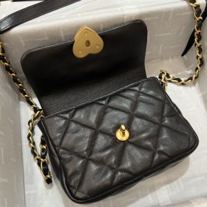 Replica CHANEL 23s Love Enamel Flip Black 3 Replica CHANEL 23s Love Enamel Flip Black - premium-grade designer purse dupe
