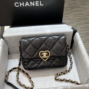 Replica CHANEL 23s Love Enamel Flip Black 1 Replica CHANEL 23s Love Enamel Flip Black - high-quality designer bag clone