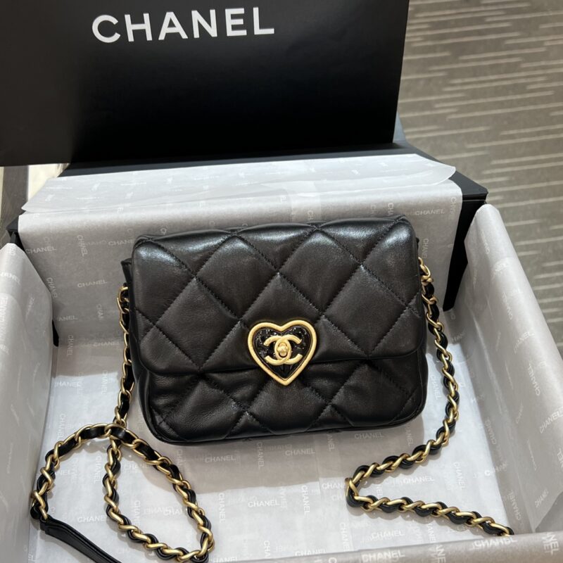 Replica CHANEL 23s Love Enamel Flip Black 1 Replica CHANEL 23s Love Enamel Flip Black - high-quality designer bag clone