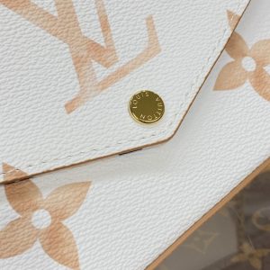 Replica Louis Vuitton Felicie Pochette White Apricot 3 Replica Louis Vuitton Felicie Pochette White Apricot - best quality luxury bag dupe