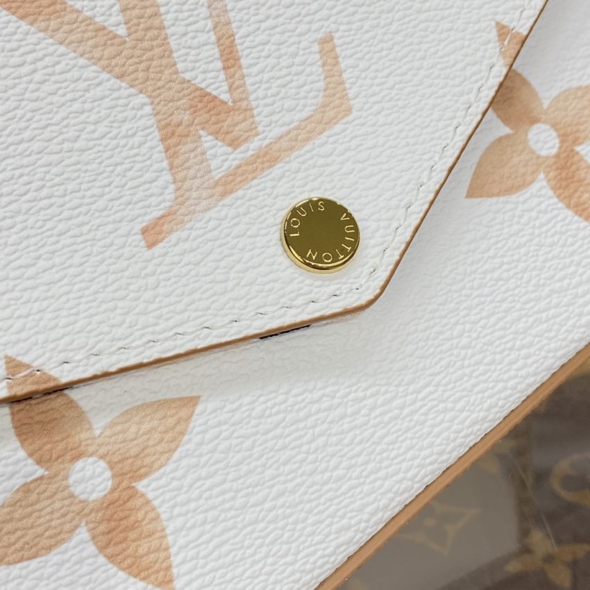 Replica Louis Vuitton Felicie Pochette White Apricot 3 Replica Louis Vuitton Felicie Pochette White Apricot - best quality luxury bag dupe
