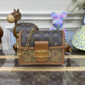 Replica Louis Vuitton Dauphine Mini Brown 1 Replica Louis Vuitton Dauphine Mini Brown - premium 1:1 fake handbag model