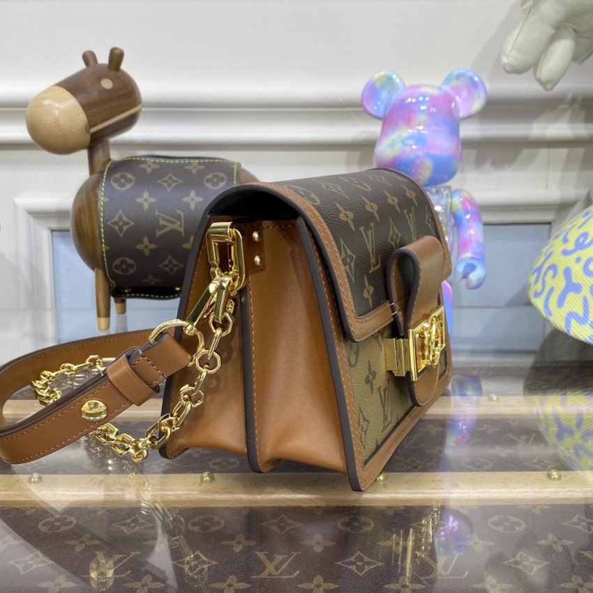 Replica Louis Vuitton Dauphine Mini Brown 4 Replica Louis Vuitton Dauphine Mini Brown - high-quality designer bag clone
