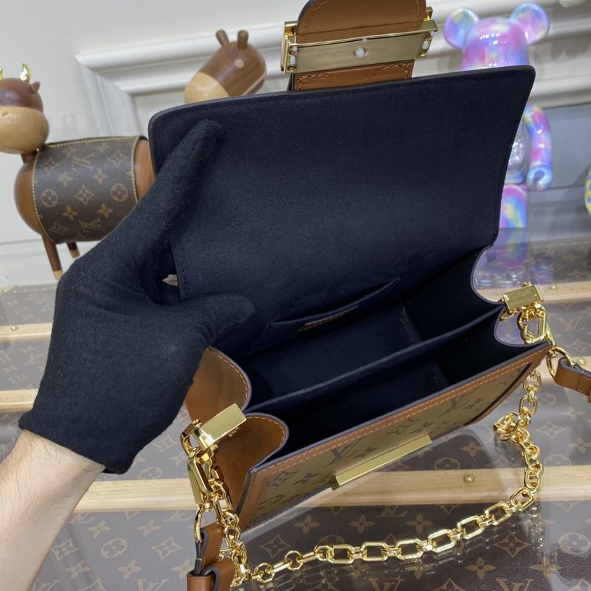 Replica Louis Vuitton Dauphine Mini Brown 6 Replica Louis Vuitton Dauphine Mini Brown - elite superclone designer purse