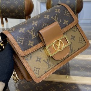 Replica Louis Vuitton Dauphine Mini Brown 7 Replica Louis Vuitton Dauphine Mini Brown - best-selling designer handbag dupe