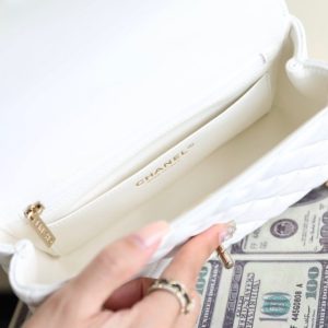Replica CHANEL CF 20 cm Handle White 2 Replica CHANEL CF 20 cm Handle White - high-end fake designer purse