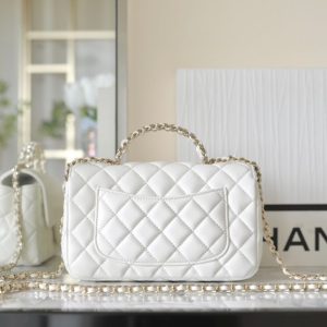 Replica CHANEL CF 20 cm Handle White 4 Replica CHANEL CF 20 cm Handle White - high-end fake designer purse
