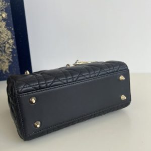 Replica Lady Dior Black ABC - premium 1:1 fake handbag model