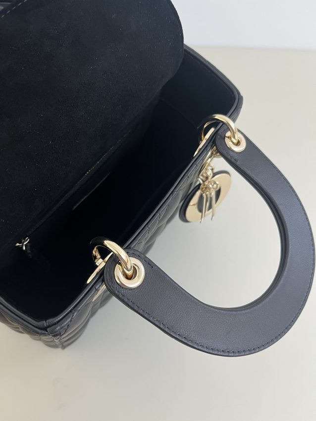 Replica Lady Dior Black ABC - best quality luxury bag dupe
