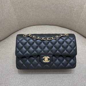 Replica CHANEL Classic Flap 25cm Black Gold 3 Replica CHANEL Classic Flap 25cm Black Gold - high-quality designer bag clone