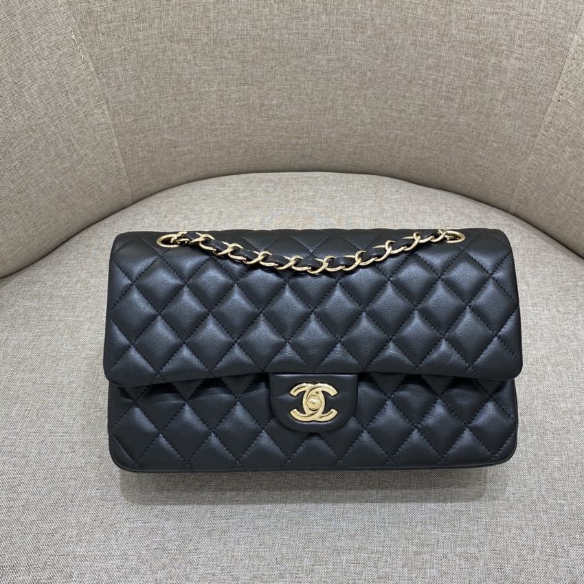 Replica CHANEL Classic Flap 25cm Black Gold 3 Replica CHANEL Classic Flap 25cm Black Gold - high-quality designer bag clone
