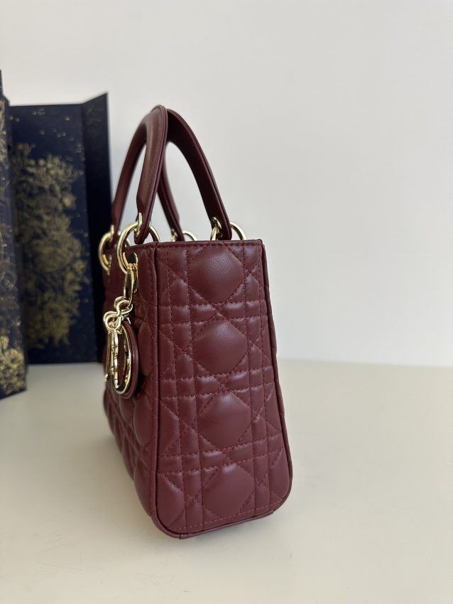 Replica Lady Dior Bordeaux ABC 4 Replica Lady Dior Bordeaux ABC - best quality luxury bag dupe