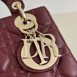 Replica Lady Dior Bordeaux ABC 5 Replica Lady Dior Bordeaux ABC - realistic designer-inspired fake bag