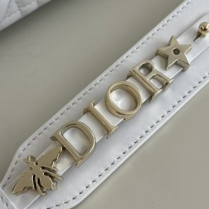 Replica Dior Lady Dior White ABC - near-authentic luxury replica handbag