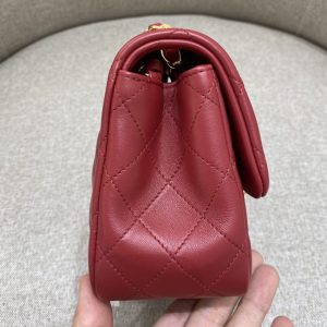Replica CHANEL Classic Flap 17cm Red 6 Replica CHANEL Classic Flap 17cm Red - 1:1 designer replica handbag