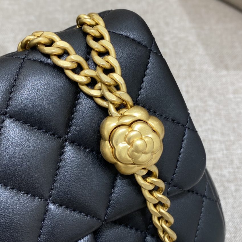 Replica CHANEL 23S Camellia Square Black 2 Replica CHANEL 23S Camellia Square Black - realistic designer-inspired fake bag