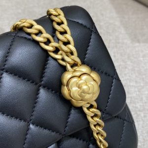 Replica CHANEL Camellia Flap Black 2 Replica CHANEL Camellia Flap Black - high-quality designer bag clone