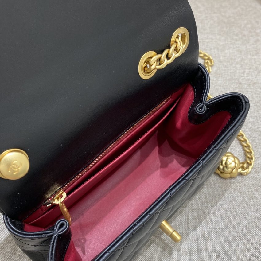 Replica CHANEL 23S Camellia Square Black 6 Replica CHANEL 23S Camellia Square Black - 1:1 designer replica handbag
