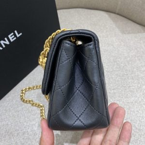 Replica CHANEL Camellia Flap Black 8 Replica CHANEL Camellia Flap Black - high-quality designer bag clone