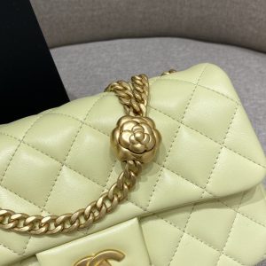 Replica CHANEL Camellia Flap Yellow 4 Replica CHANEL Camellia Flap Yellow - near-authentic luxury replica handbag