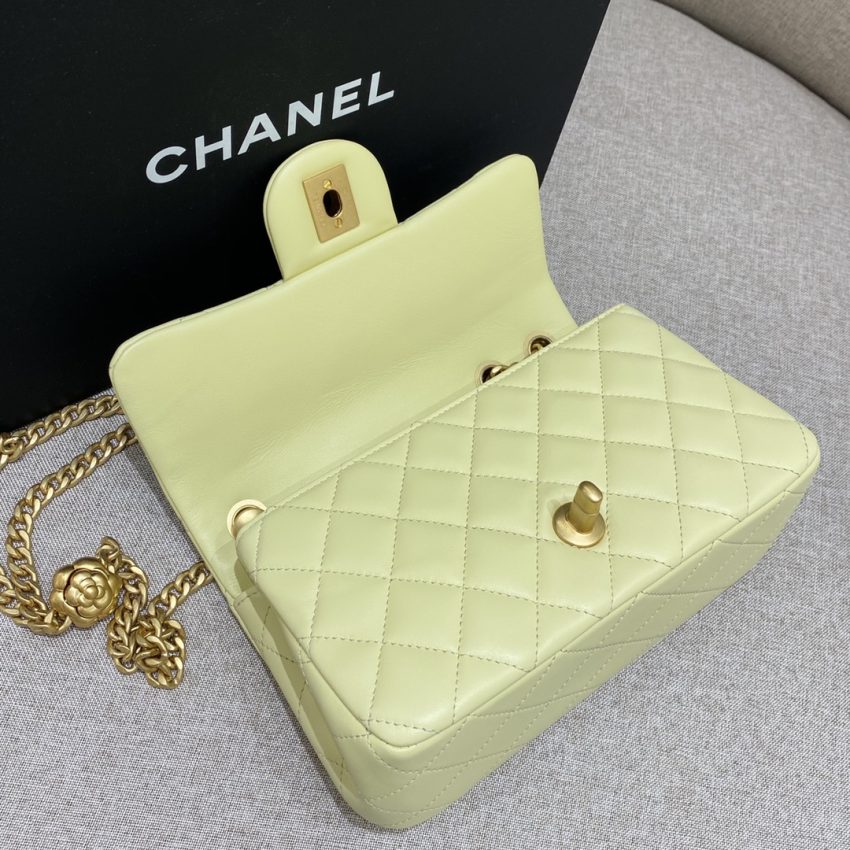 Replica CHANEL Camellia Flap Yellow 5 Replica CHANEL Camellia Flap Yellow - high-quality designer bag clone