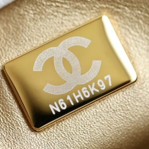 Replica CHANEL CF 20 cm Golden Ball White 2 Replica CHANEL CF 20 cm Golden Ball White - elite superclone designer purse