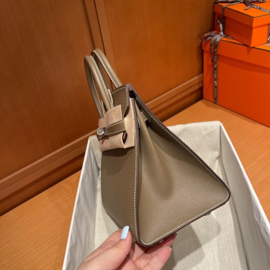 Replica Hermes Birkin Epsom Elephant Grey - authentic-look luxury purse replica