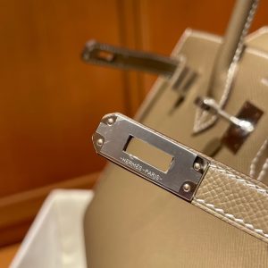 Replica Hermes Birkin Epsom Elephant Grey - high-quality designer bag clone