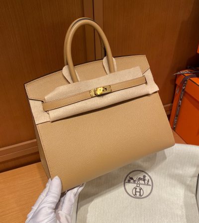 Replica Hermes Birkin Epsom Marsala Brown - authentic-look luxury purse replica