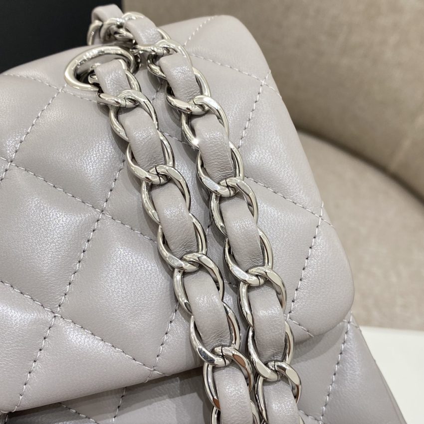 Replica CHANEL Classic Flap 23cm Dove Grey 6 Replica CHANEL Classic Flap 23cm Dove Grey - high-end fake designer purse