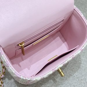 Replica CHANEL Tweed Handle Crush Small Purple 3 Replica CHANEL Tweed Handle Crush Small Purple - 1:1 designer replica handbag