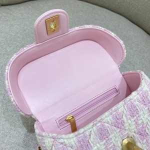 Replica CHANEL Tweed Handle Crush Small Purple 5 Replica CHANEL Tweed Handle Crush Small Purple - high-quality designer bag clone