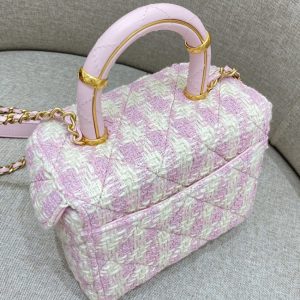 Replica CHANEL Tweed Handle Crush Small Purple 2 Replica CHANEL Tweed Handle Crush Small Purple - authentic-look luxury purse replica