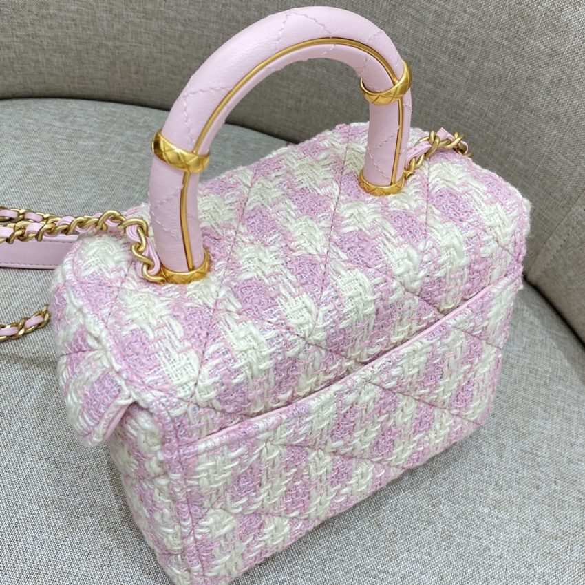 Replica CHANEL Tweed Handle Crush Small Purple 2 Replica CHANEL Tweed Handle Crush Small Purple - authentic-look luxury purse replica