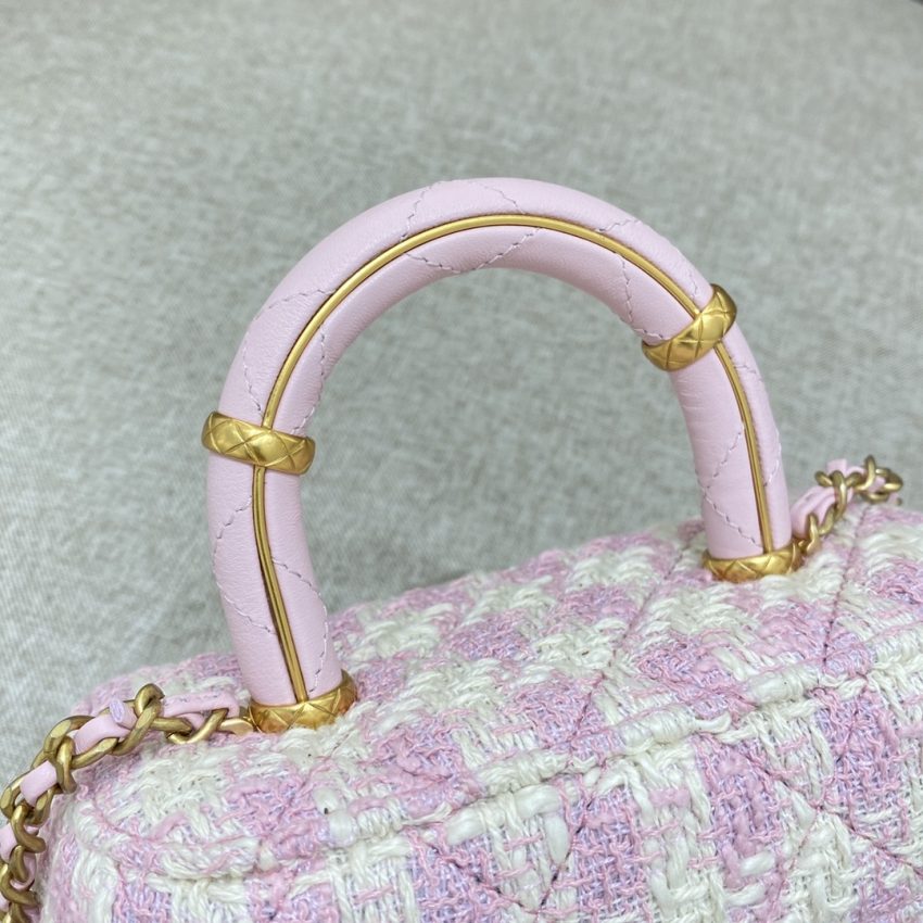 Replica CHANEL Tweed Handle Crush Small Purple 6 Replica CHANEL Tweed Handle Crush Small Purple - 1:1 designer replica handbag