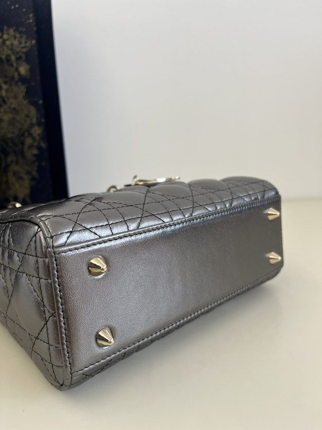 Replica Lady Dior Platinum Metallic ABC 6 Replica Lady Dior Platinum Metallic ABC - elite superclone designer purse