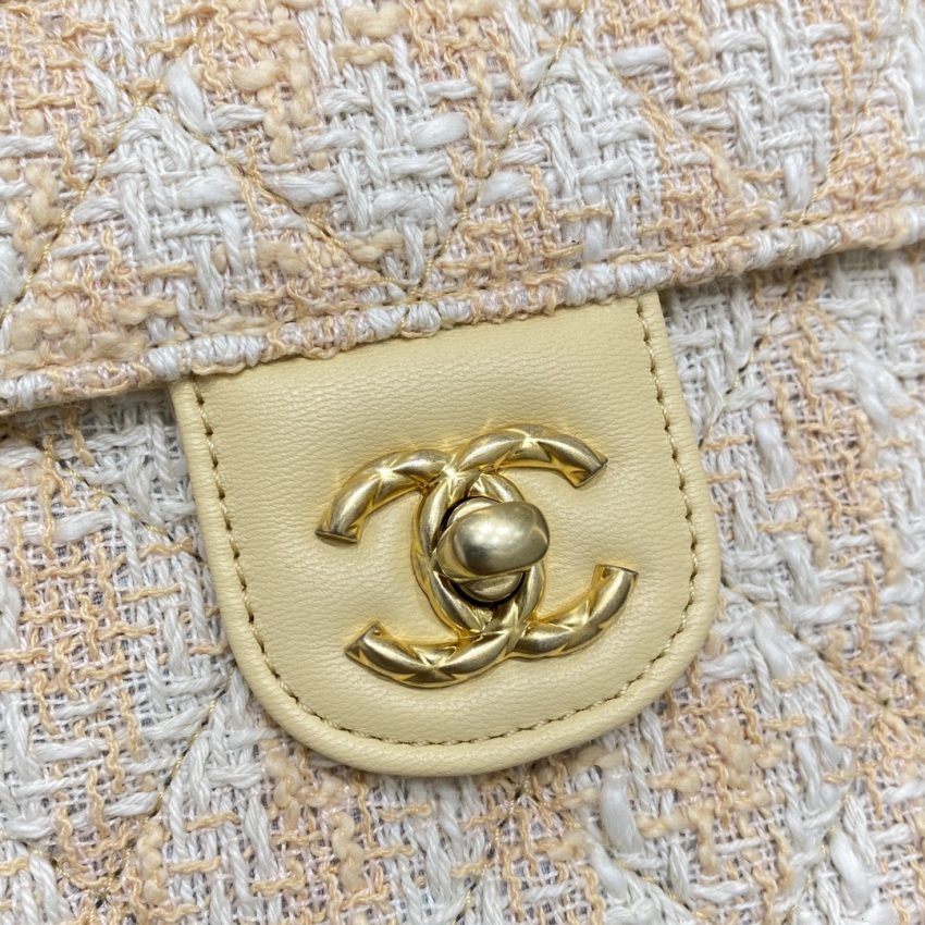 Replica CHANEL Tweed Handle Crush Small Apricot 2 Replica CHANEL Tweed Handle Crush Small Apricot - top-rated replica designer bag
