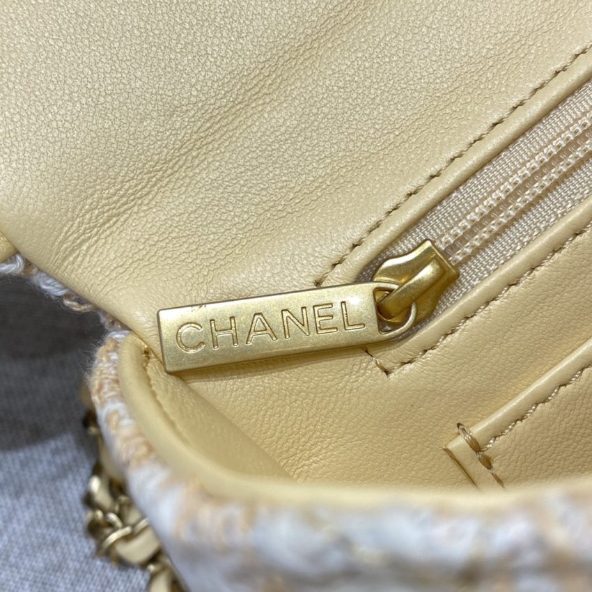 Replica CHANEL Tweed Handle Crush Small Apricot 4 Replica CHANEL Tweed Handle Crush Small Apricot - high-quality designer bag clone