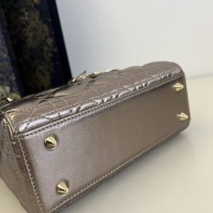 Replica Lady Dior Golden Metallic ABC 3 Replica Lady Dior Golden Metallic ABC - high-end fake designer purse