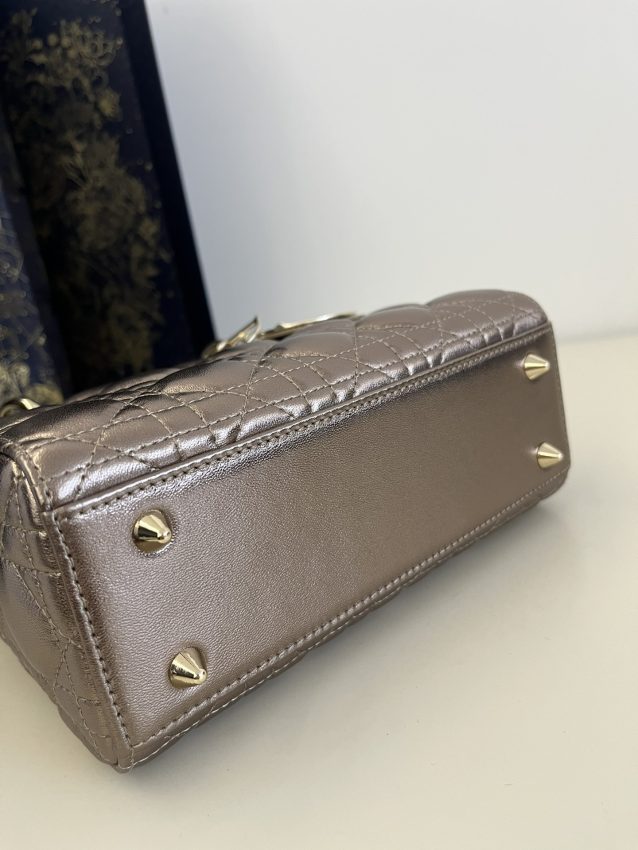 Replica Lady Dior Golden Metallic ABC 3 Replica Lady Dior Golden Metallic ABC - high-end fake designer purse