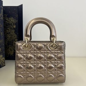 Replica Lady Dior Golden Metallic ABC 6 Replica Lady Dior Golden Metallic ABC - near-authentic luxury replica handbag