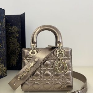 Replica Lady Dior Golden Metallic ABC 1 Replica Lady Dior Golden Metallic ABC - near-authentic luxury replica handbag