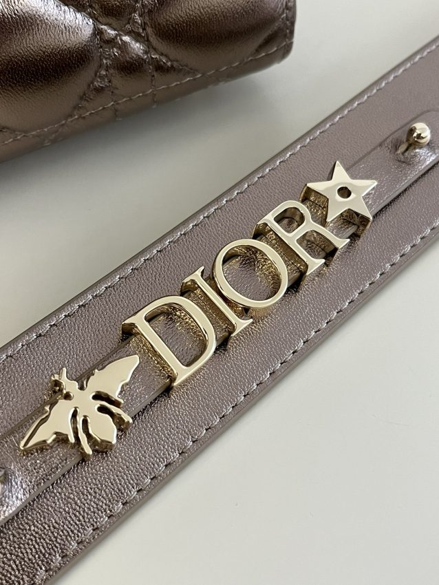 Replica Lady Dior Golden Metallic ABC 8 Replica Lady Dior Golden Metallic ABC - top-tier luxury replica shoulder bag