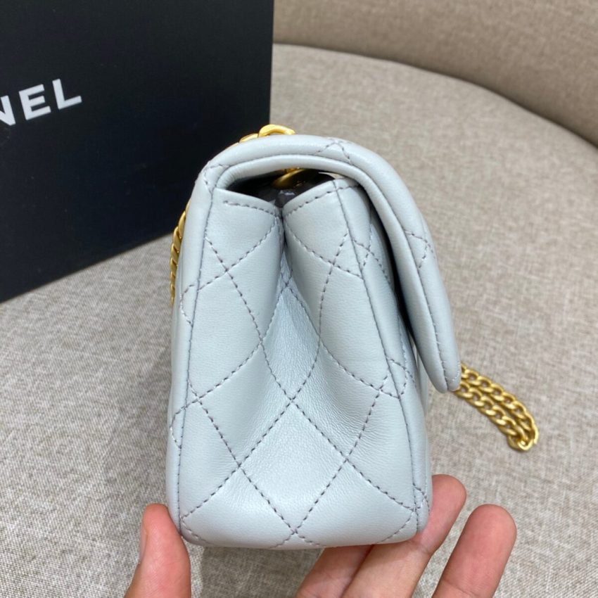 Replica CHANEL Camellia Flap Light Blue 3 Replica CHANEL Camellia Flap Light Blue - premium-grade designer purse dupe