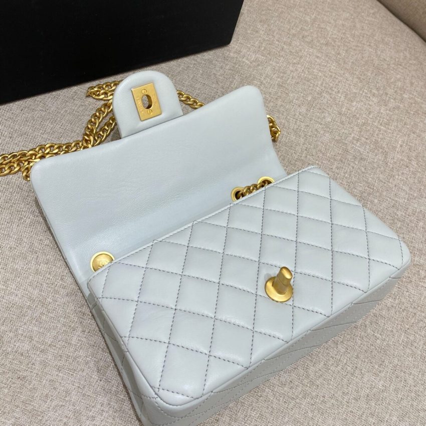 Replica CHANEL Camellia Flap Light Blue 4 Replica CHANEL Camellia Flap Light Blue - premium-grade designer purse dupe
