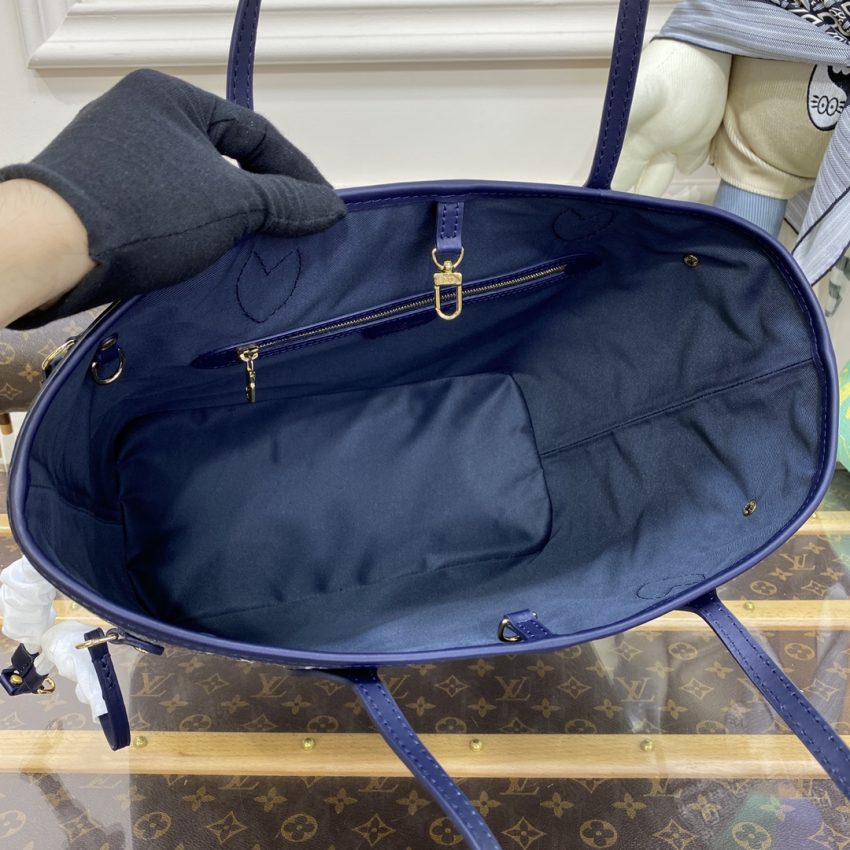 Replica Louis Vuitton Neverfull MM Denim Blue - best quality luxury bag dupe