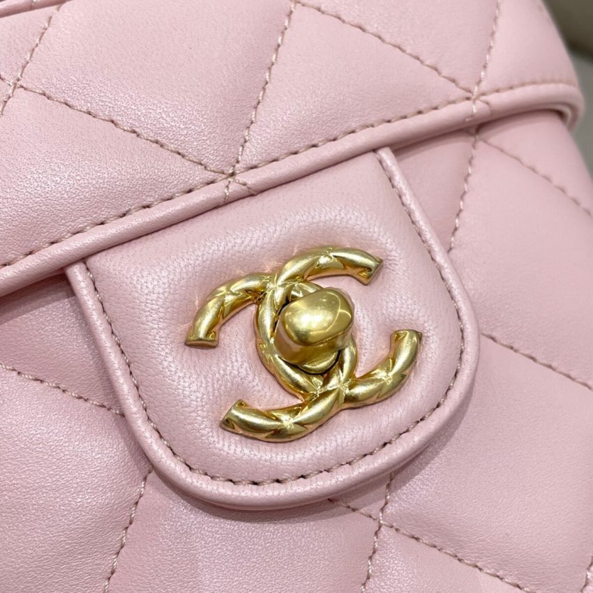 Replica CHANEL Tweed Handle Crush Small Pink 7 Replica CHANEL Tweed Handle Crush Small Pink - realistic designer-inspired fake bag