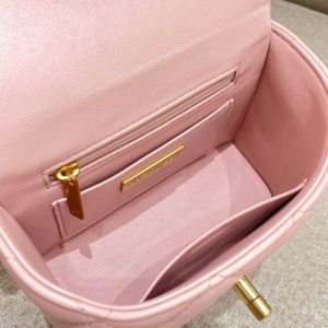 Replica CHANEL Tweed Handle Crush Small Pink 9 Replica CHANEL Tweed Handle Crush Small Pink - high-quality designer bag clone