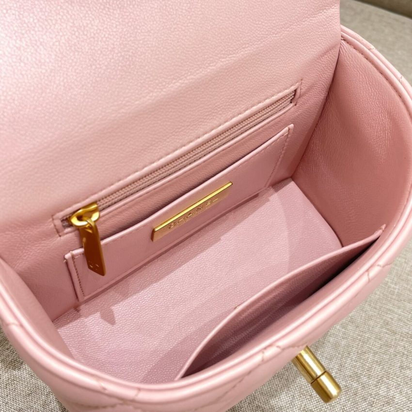 Replica CHANEL Tweed Handle Crush Small Pink 9 Replica CHANEL Tweed Handle Crush Small Pink - high-quality designer bag clone