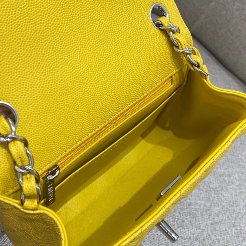Replica CHANEL Classic Flap 17cm Bright Yellow 5 Replica CHANEL Classic Flap 17cm Bright Yellow - 1:1 designer replica handbag